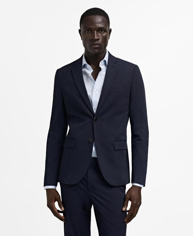 MANGO MAN - Super slim-fit suit blazer in stretch fabric dark navyMen Product Image