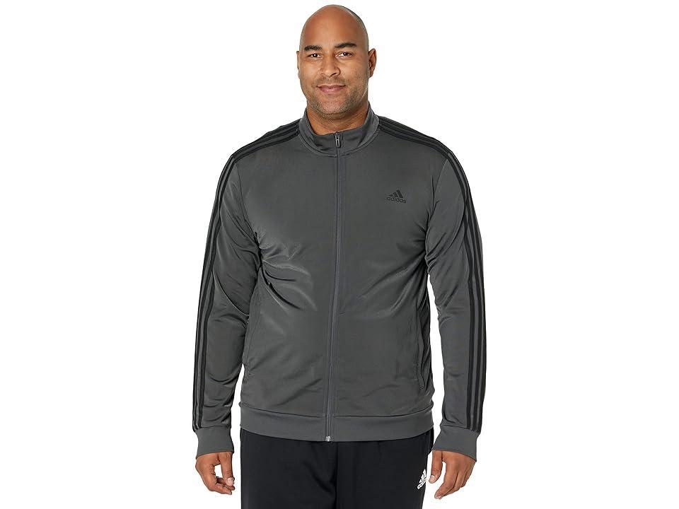 adidas Essentials 3-Stripes Tricot Track Jacket (Dark Grey/Solid Grey/Black) Men's Coat Product Image