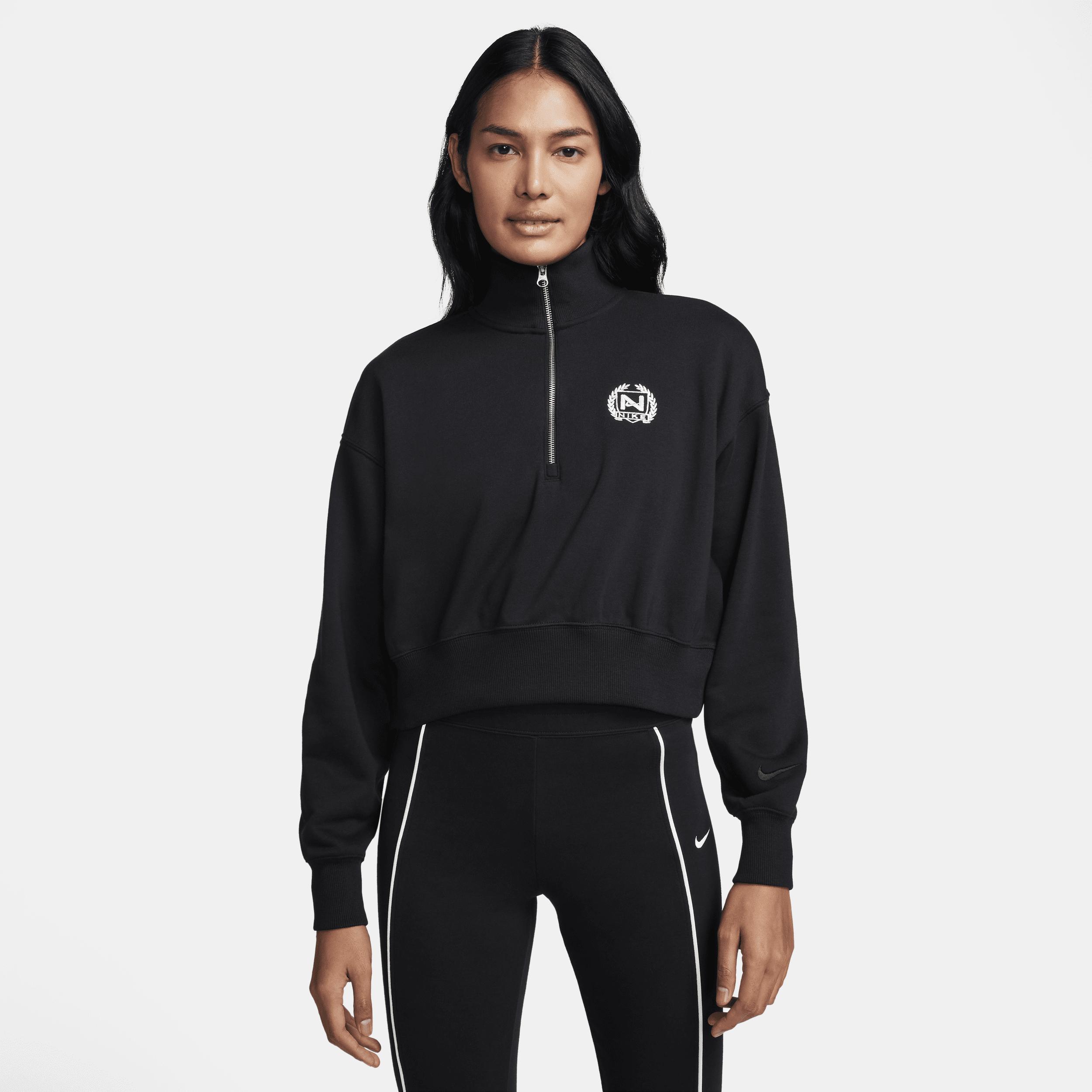 Women's Nike Sportswear Oversized 1/2-Zip Crop Fleece Sweatshirt Product Image