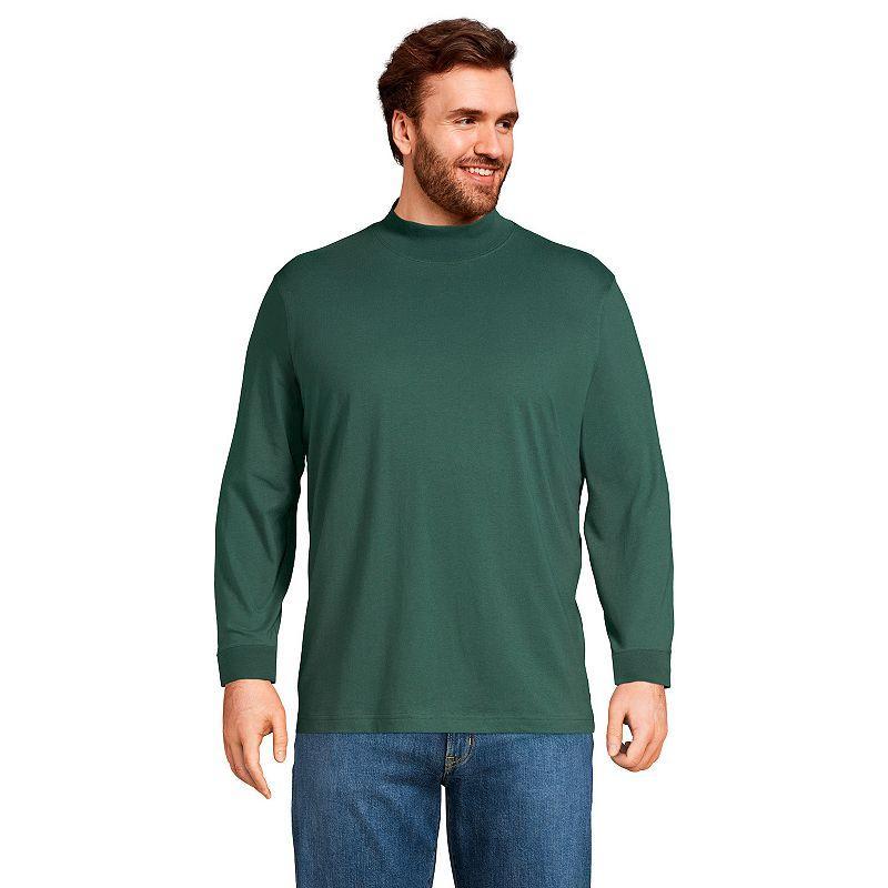 Big & Tall Lands End Super-T Classic-Fit Mock Turtleneck, Mens Product Image