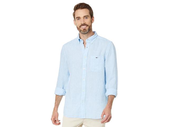 Vineyard Vines Solid Linen Shirt (Jake ) Men's Clothing Product Image