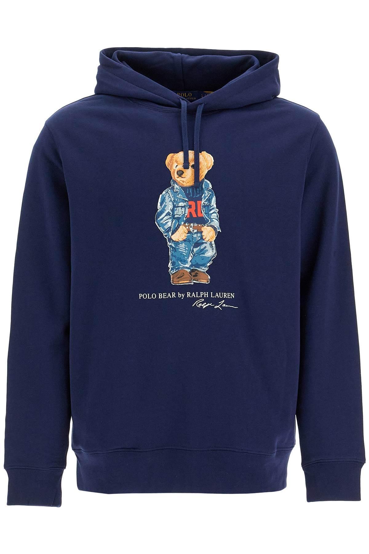 Polo Bear Hooded Sweatshirt In F24 Cruise Navy Denim Bear (blue) Product Image