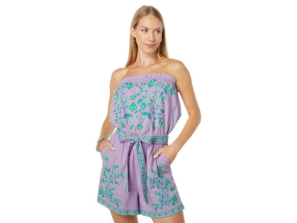 Lilly Pulitzer Jene Romper Iris) Women's Jumpsuit & Rompers One Piece Product Image