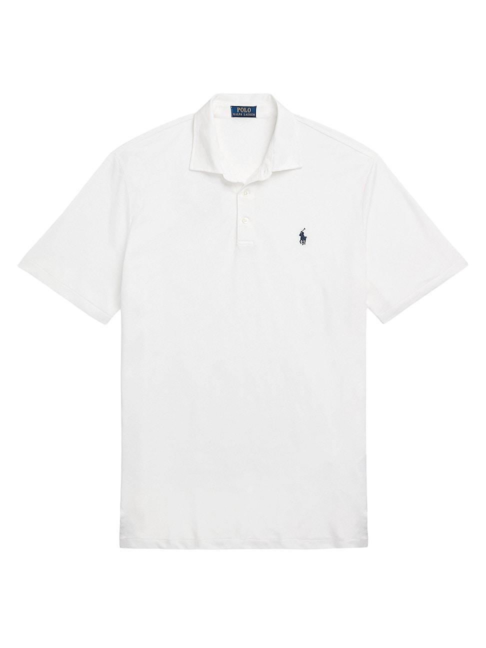 Mens Cotton & Linen-Blend Polo Shirt Product Image