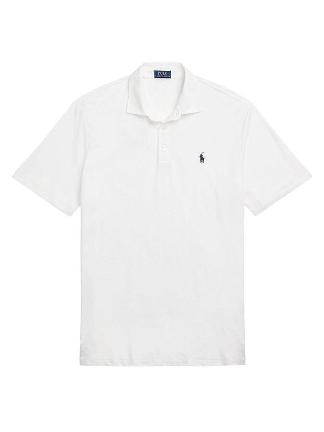 Mens Cotton & Linen-Blend Polo Shirt Product Image