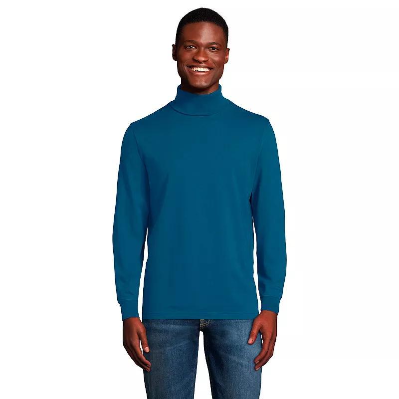 Mens Lands End Super-T Turtleneck Rich Red Product Image