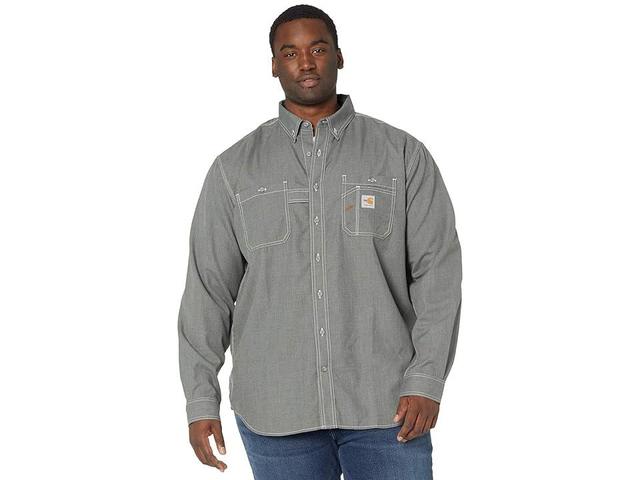 Carhartt Big Tall Flame-Resistant Force Original Fit Lightweight Long Sleeve Button Front Shirt Men's Clothing Product Image