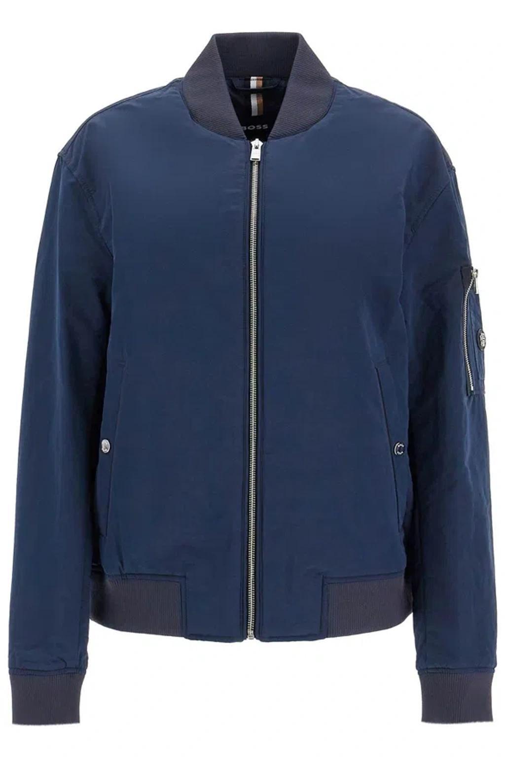 HUGO BOSS Bomber Impermeabile Regular Fit In Blue product image