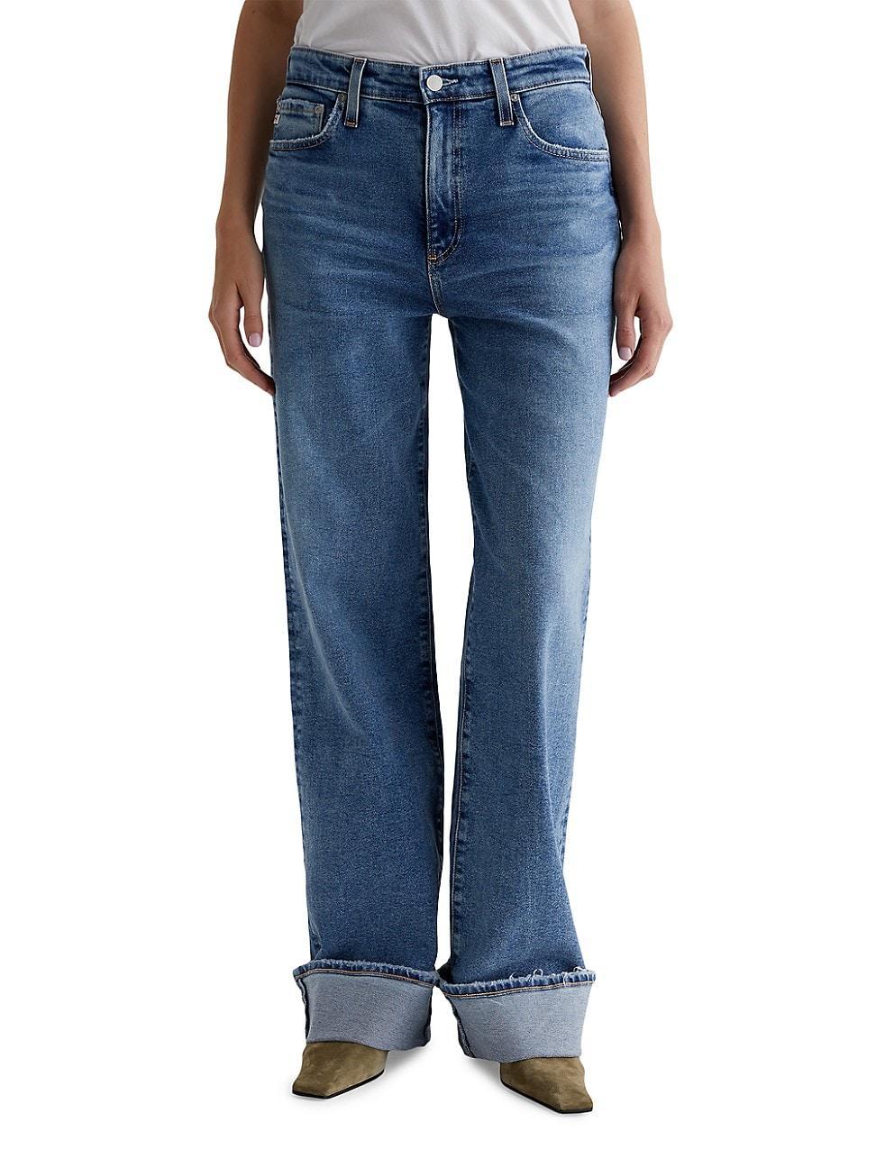 Womens Kora Mid-Rise Wide-Leg Jeans Product Image