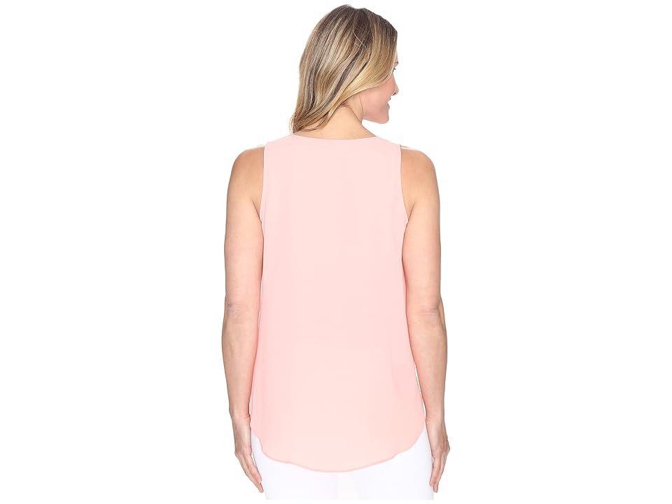 Vince Camuto Sleeveless V-Neck Drape Front Blouse (Coral Reef) Women's Blouse Product Image