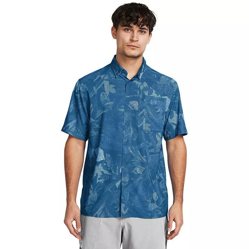 Mens Under Armour UPF 50 Dockside Short Sleeve Button-Down Shirt Product Image