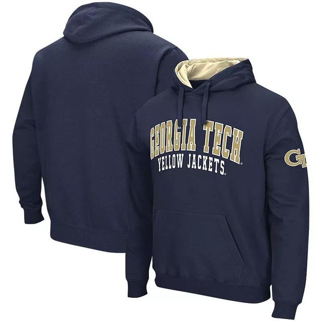 Mens Colosseum Navy Georgia Tech Yellow Jackets Double Arch Pullover Hoodie Nc2 Blue Product Image