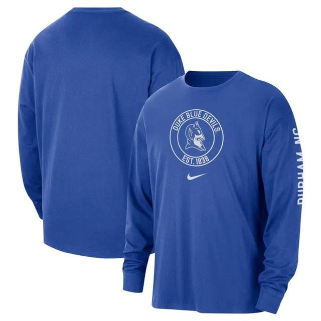 NIKE Royal Duke Blue Devils Heritage Max90 Long Sleeve T-shirt Product Image