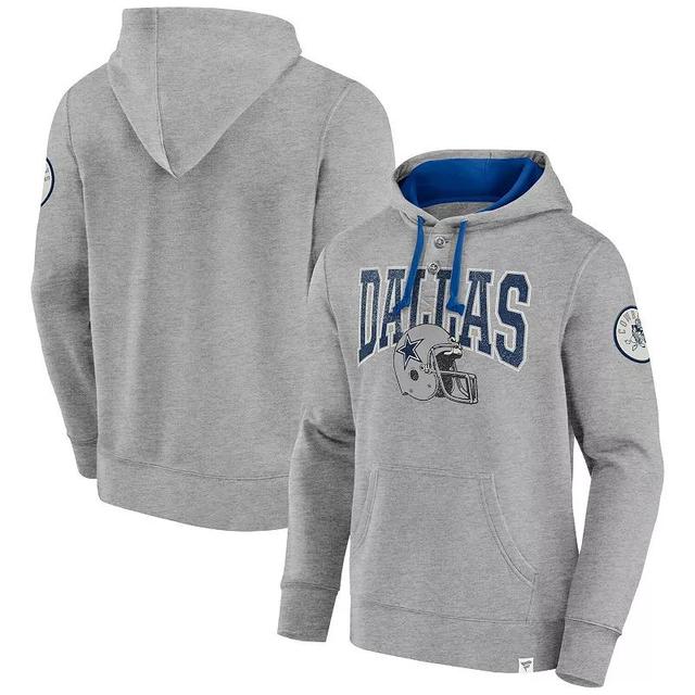 Mens Fanatics Heather Gray Dallas Cowboys Label Maker Pullover Hoodie Product Image