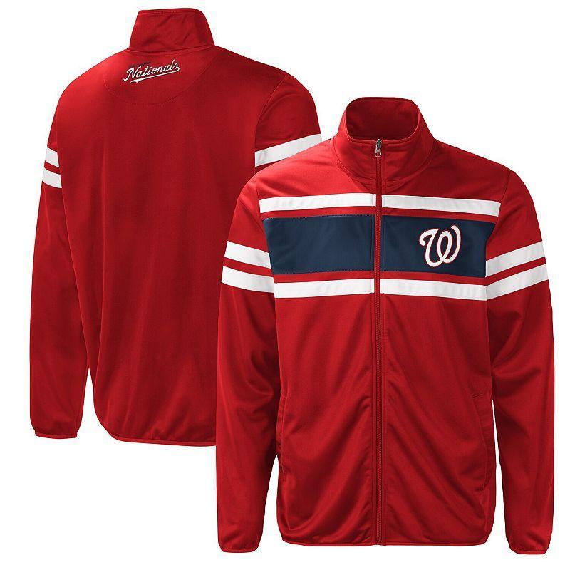 Mens G-III Sports by Carl Banks /Navy Washington Nationals Power Pitcher Full-Zip Track Jacket Product Image