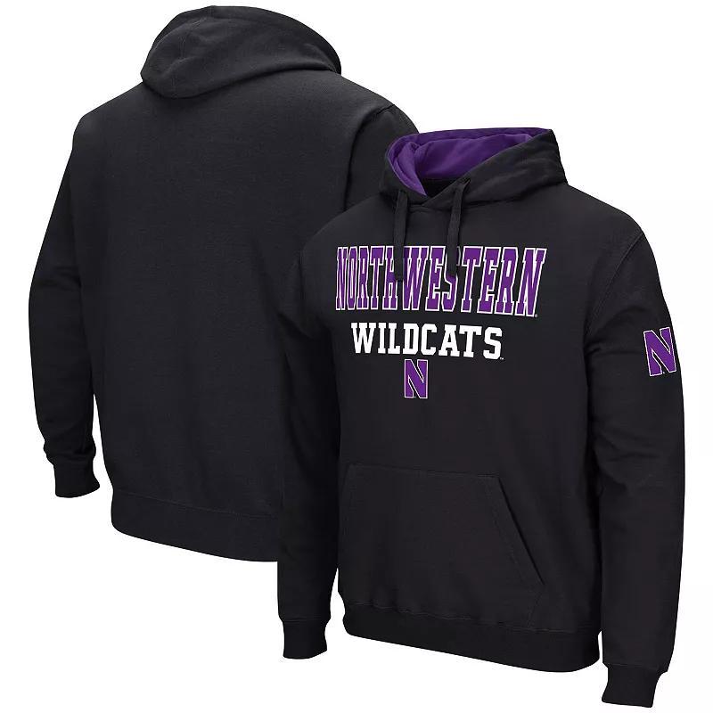 Mens Colosseum Black Northwestern Wildcats Sunrise Pullover Hoodie Product Image