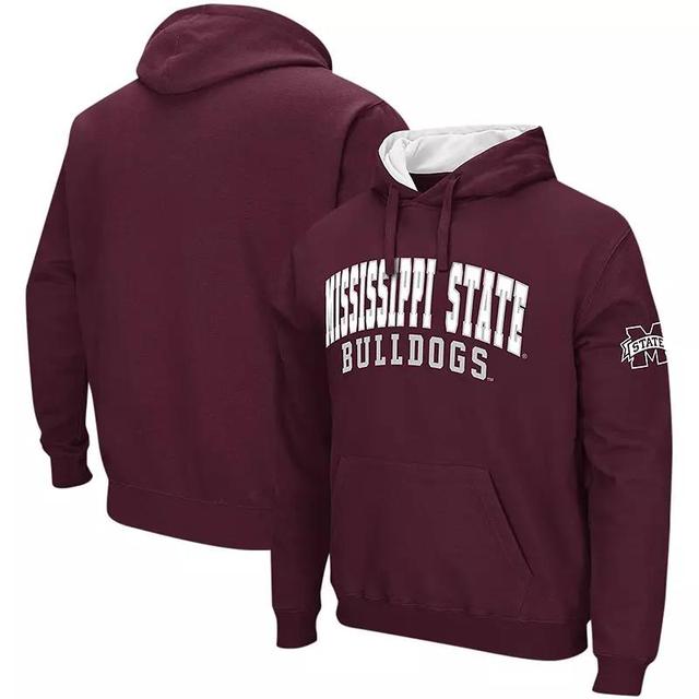 Mens Colosseum Maroon Mississippi State Bulldogs Double Arch Pullover Hoodie Product Image