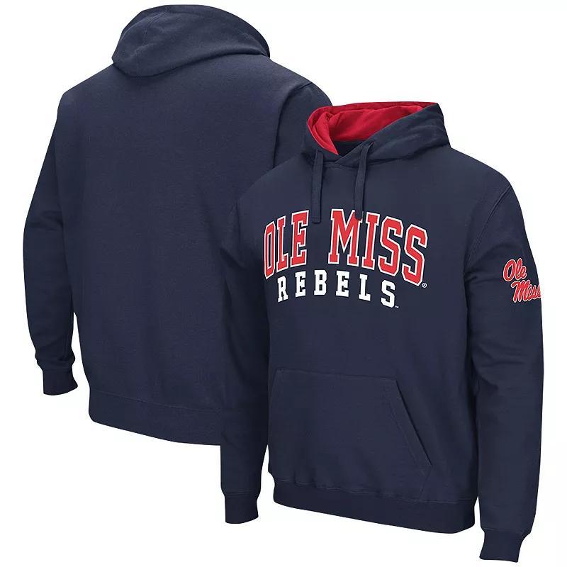 Mens Colosseum Ole Miss Rebels Double Arch Pullover Hoodie Blue Product Image