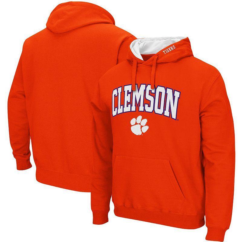 Mens Colosseum Orange Clemson Tigers Arch & Logo 3.0 Pullover Hoodie Product Image