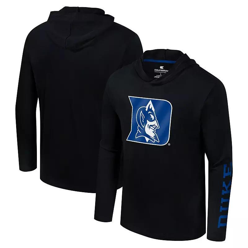 Mens Colosseum Duke Blue Devils Logo Lockup Active Blend Long Sleeve T-Shirt Hoodie Product Image