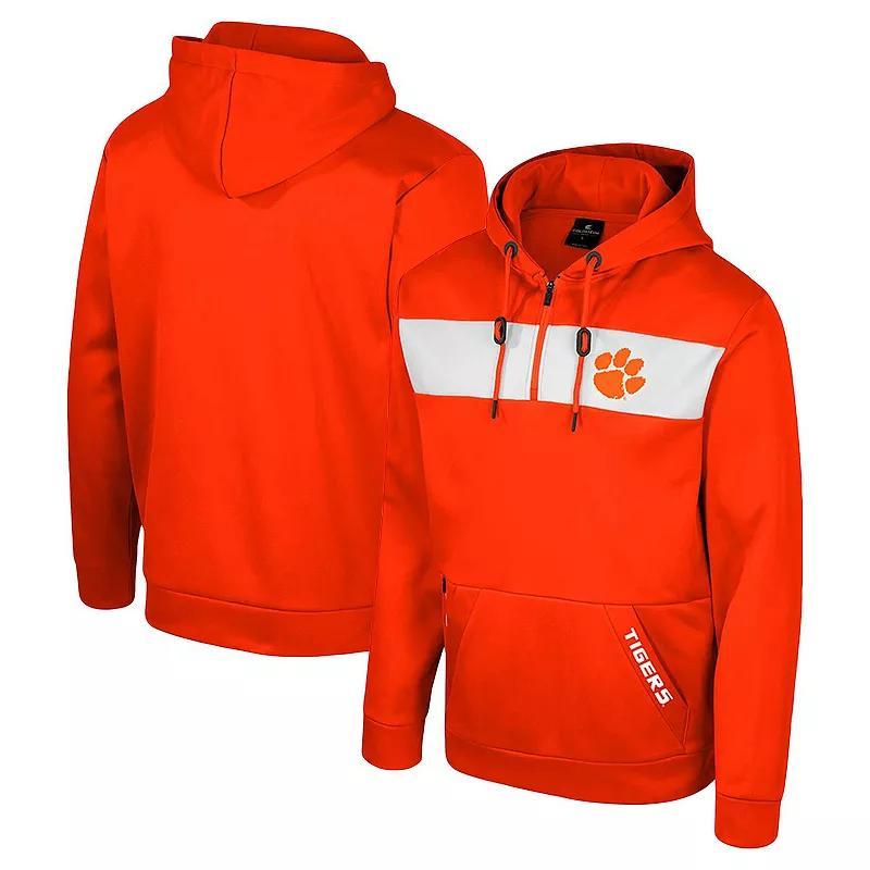 Mens Colosseum Clemson Tigers Quarter-Zip Hoodie Product Image