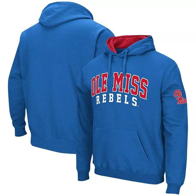 Mens Colosseum Powder Blue Ole Miss Rebels Double Arch Pullover Hoodie Product Image