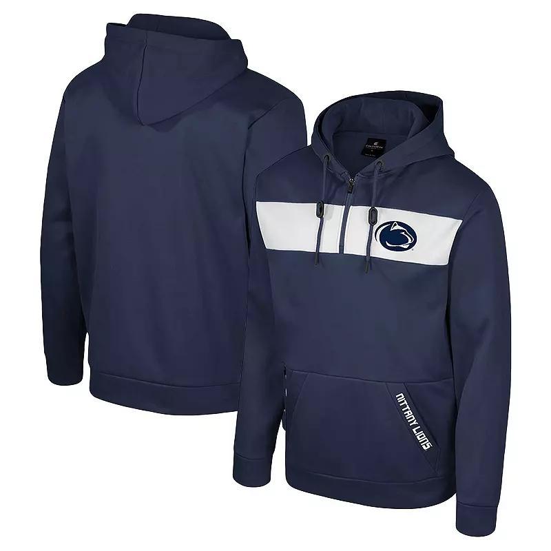 Mens Colosseum Penn State Nittany Lions Quarter-Zip Hoodie Blue Product Image