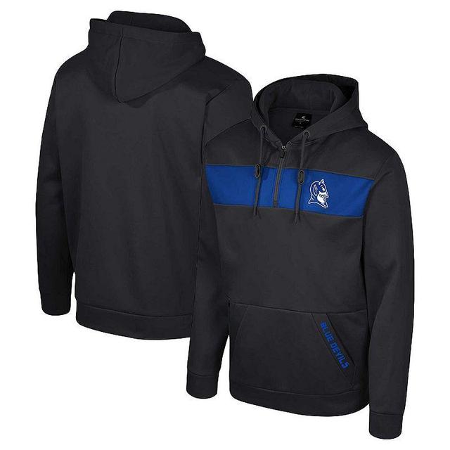 Colosseum Mens Duke Blue Devils Quarter-Zip Hoodie Product Image