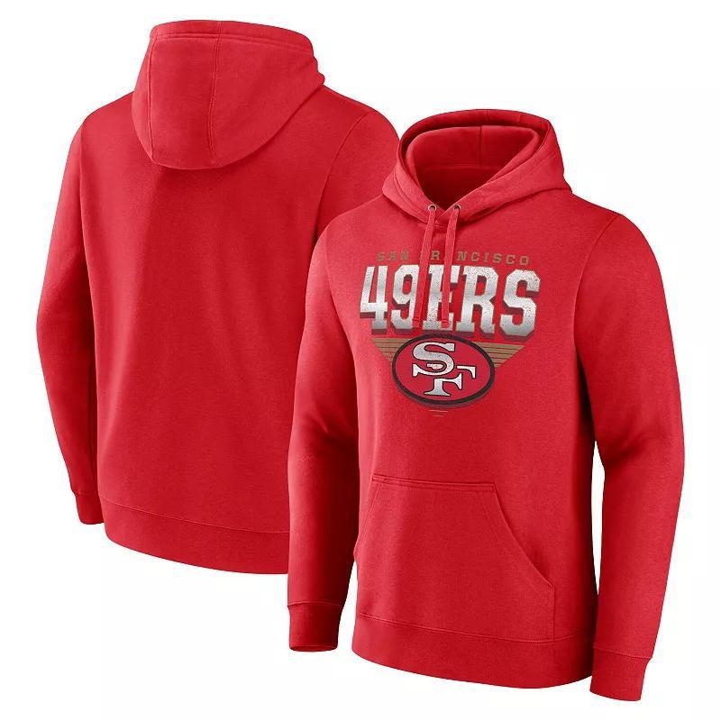 Mens Fanatics Scarlet San Francisco 49ers Geometric Chrome Pullover Hoodie Product Image