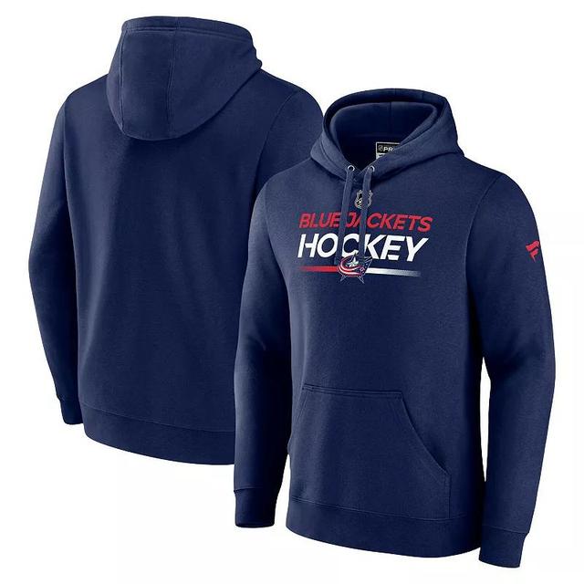 Mens Fanatics Branded Columbus Blue Jackets Authentic Pro Pullover Hoodie Product Image