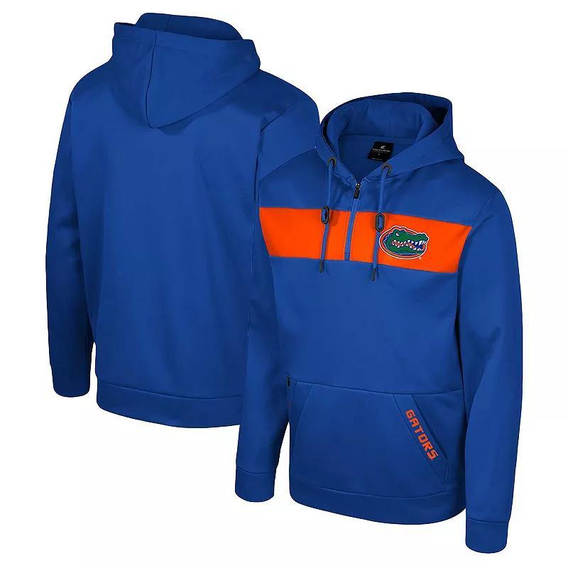 Mens Colosseum Royal Florida Gators Quarter-Zip Hoodie Product Image