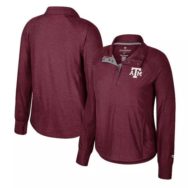 Womens Colosseum Maroon Texas A&M Aggies Cressida Raglan Half-Snap Top Product Image