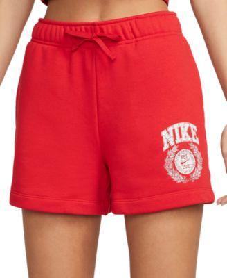 Womens Nike Sportswear Club Fleece Mid-Rise Graphic Shorts Product Image