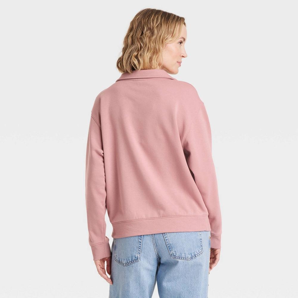 Women's Leisure Studio Pullover Sweatshirt - Universal Thread™ Mauve L Product Image