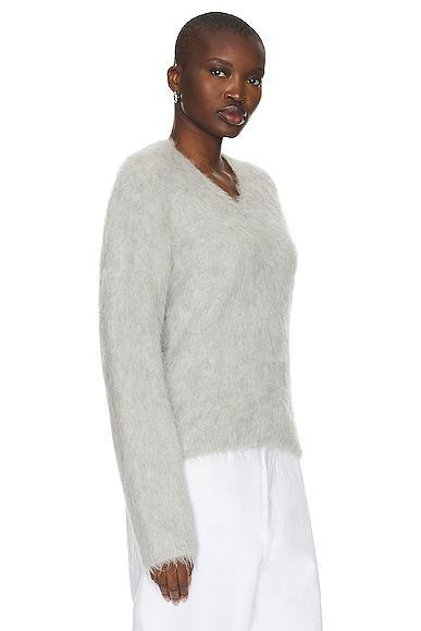 Toteme Petite Alpaca Blend Knit Sweater in Light Grey Melange - Light Grey. Size S (also in ). Product Image