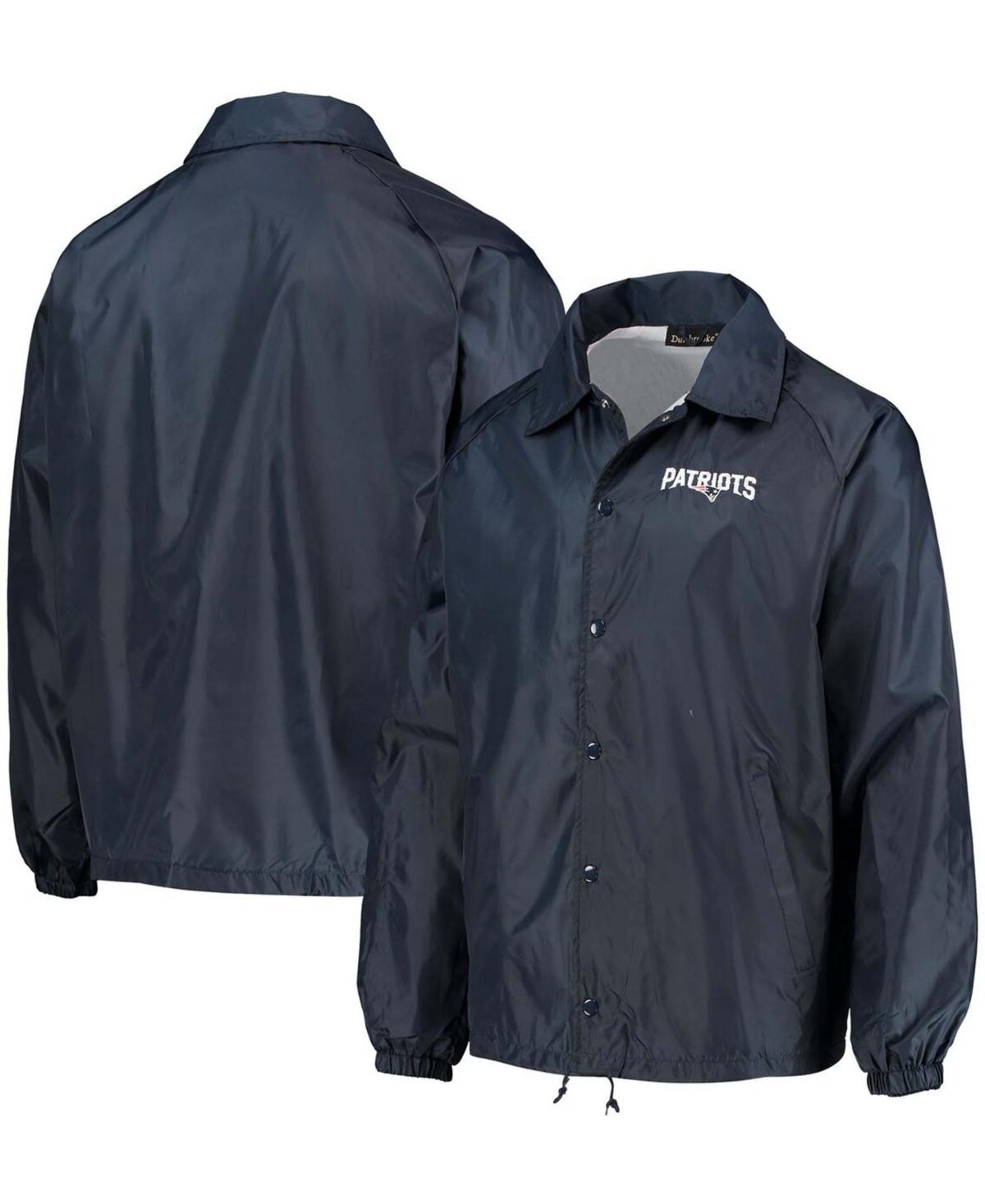 Mens Navy New England Patriots Coaches Classic Raglan Full-Snap Windbreaker Jacket Product Image