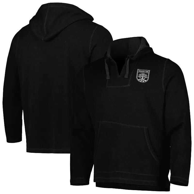 Mens Black Austin FC Baja Fleece V-Neck Pullover Hoodie Product Image