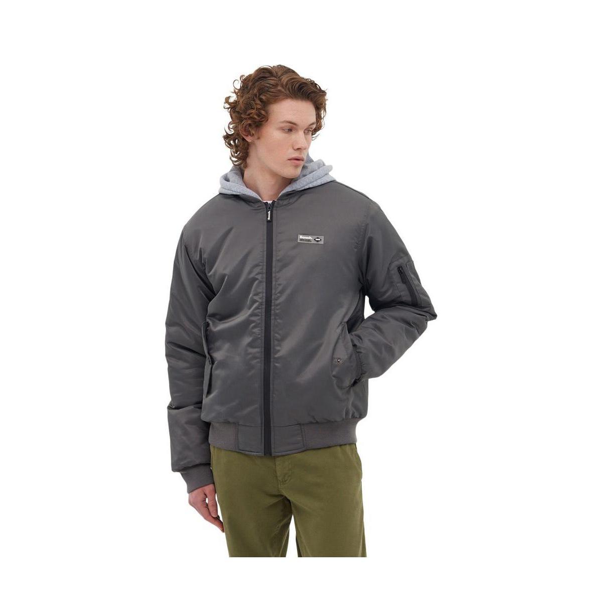 Mens Bomper Fleece Hood Bomber Jacket Product Image