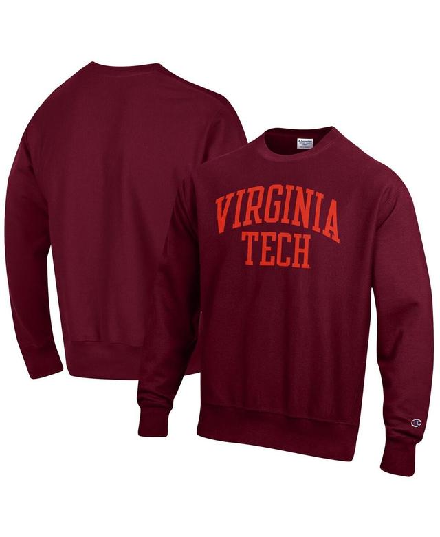 Mens Champion Maroon Virginia Tech Hokies Arch Reverse Weave Pullover Sweatshirt Product Image