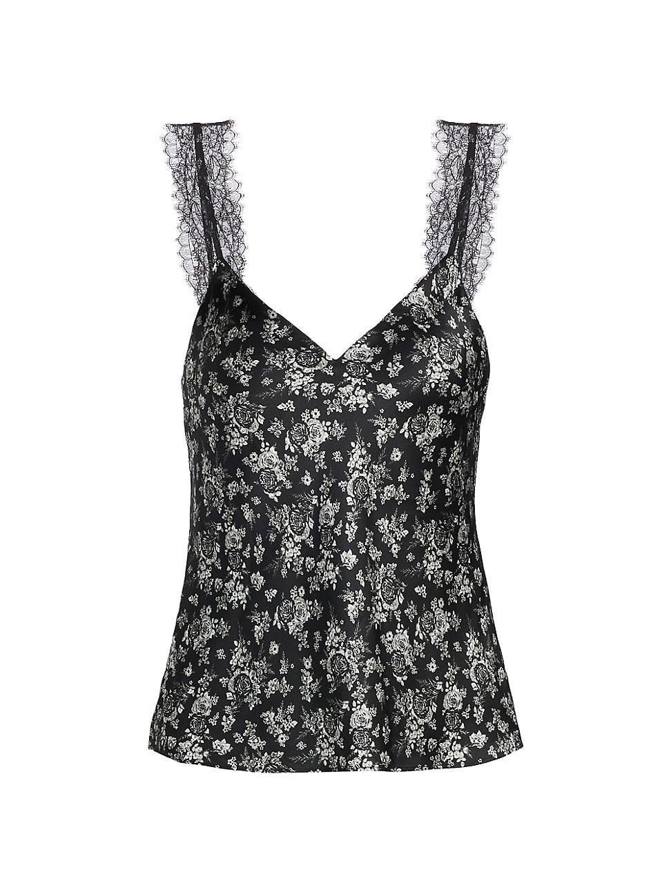 Womens Marlo Floral Silk Chiffon Cami product image