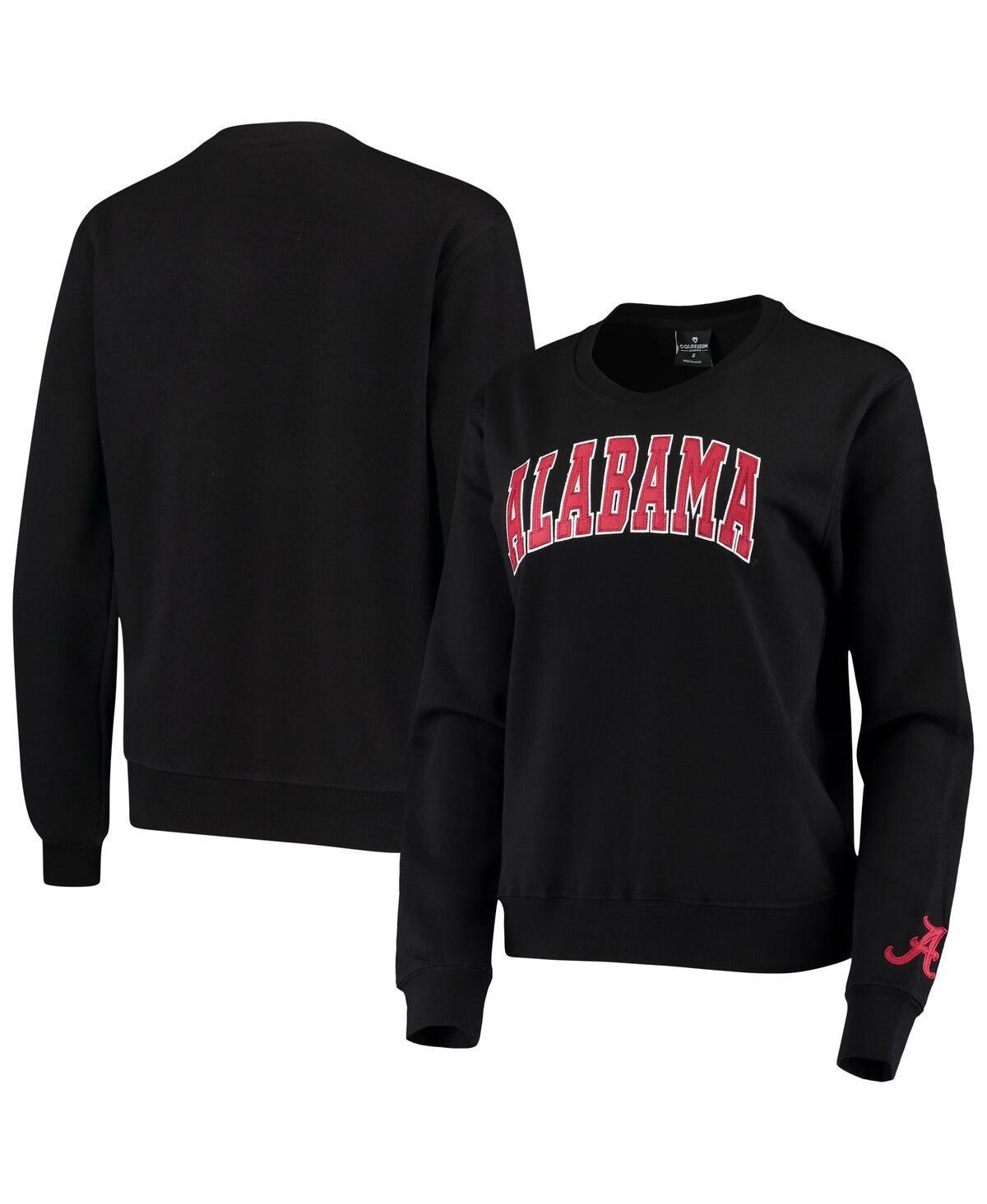 Womens Black Alabama Crimson Tide Campanile Pullover Sweatshirt Product Image