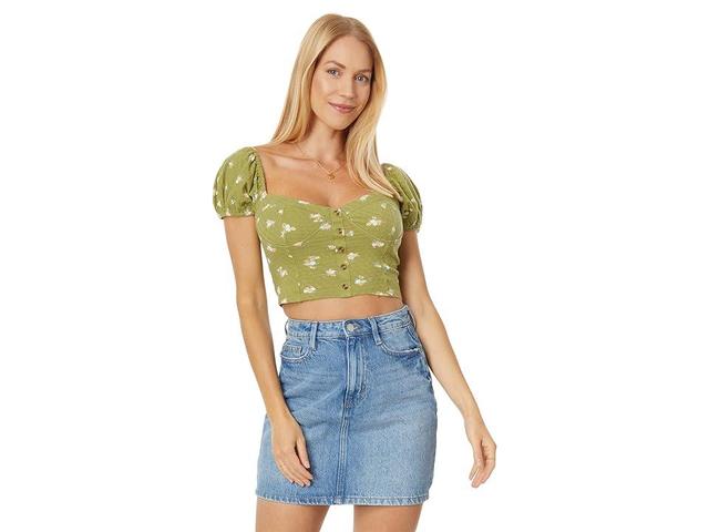 Billabong Sweet Memory Floral Corset Crop Top Product Image