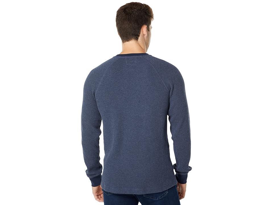 L.L.Bean Signature Waffle Crew Regular (Indigo Heather) Men's Clothing Product Image