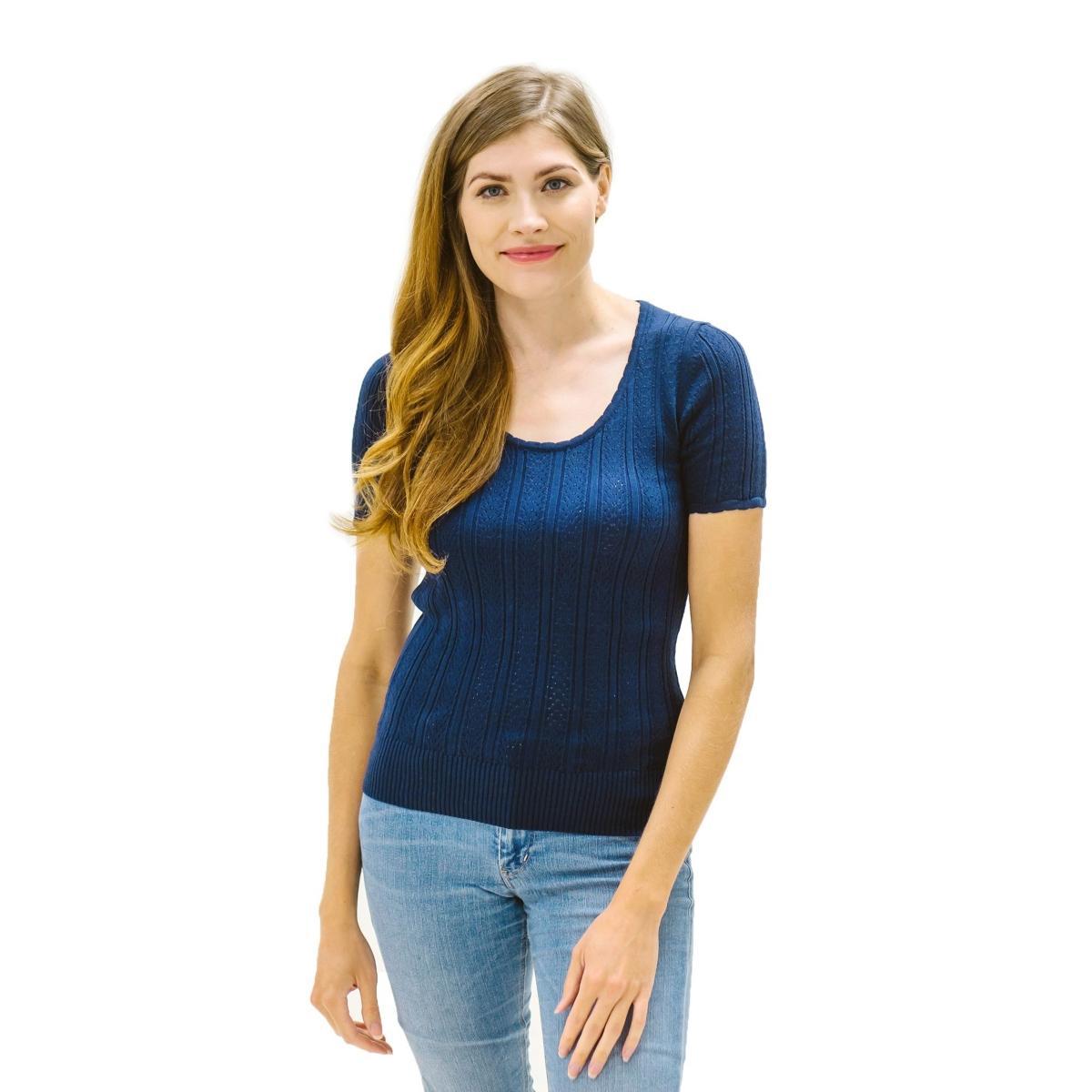 Hope & Henry Womens Flutter Sleeve Sweater Top Product Image