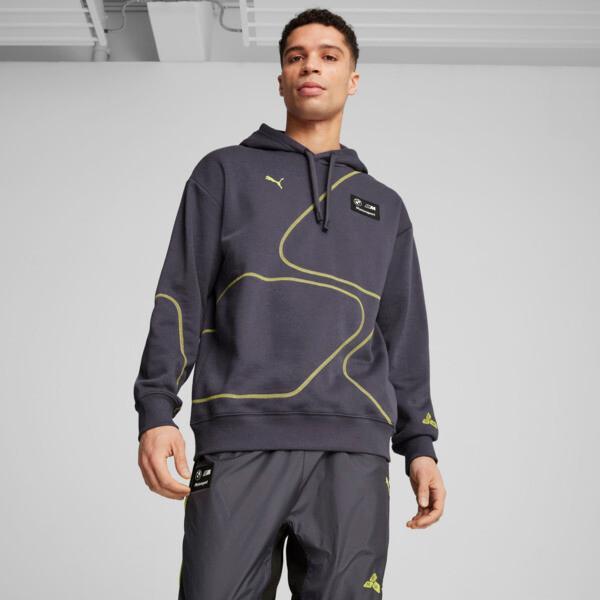 PUMA BMW M Motorsport Men's Statement Hoodie in Galactic Grey Product Image