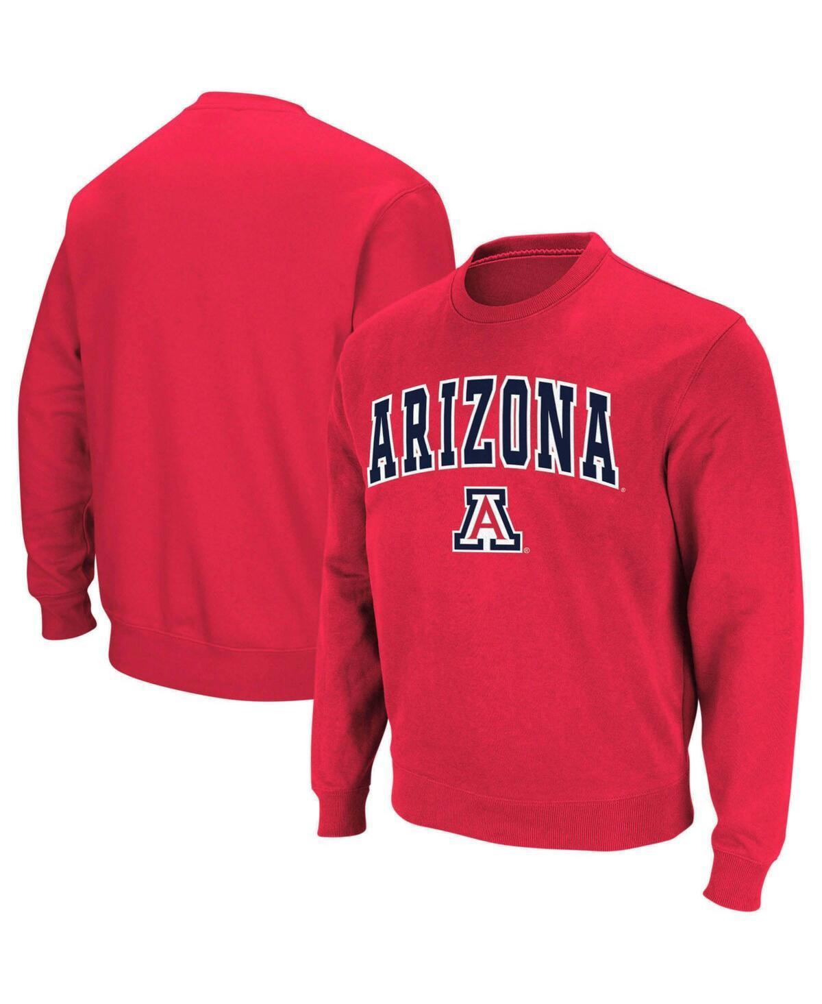 Colosseum Mens Arizona Wildcats Arch and Logo Crew Neck Sweatshirt Product Image