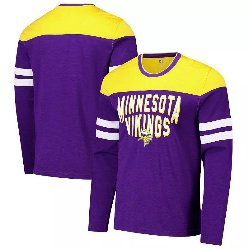 Mens G-III Sports by Carl Banks /Gold Minnesota Vikings Adaptive Hail Mary Long Sleeve T-Shirt Product Image