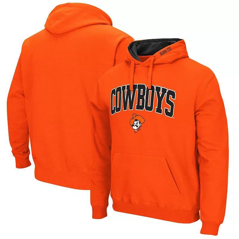 Mens Colosseum Oklahoma State Cowboys Arch & Logo 3.0 Pullover Hoodie Product Image