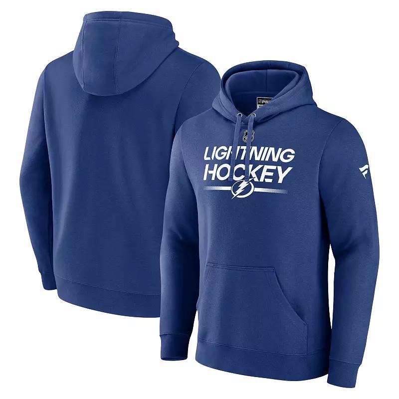 Mens Fanatics Branded Blue Tampa Bay Lightning Authentic Pro Pullover Hoodie Product Image