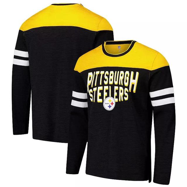 Mens G-III Sports by Carl Banks /Gold Pittsburgh Steelers Adaptive Hail Mary Long Sleeve T-Shirt Product Image